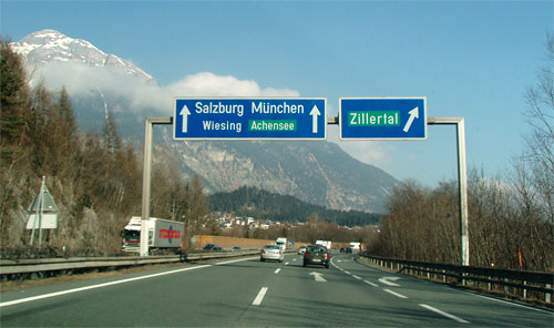 Поворот на Zillertal