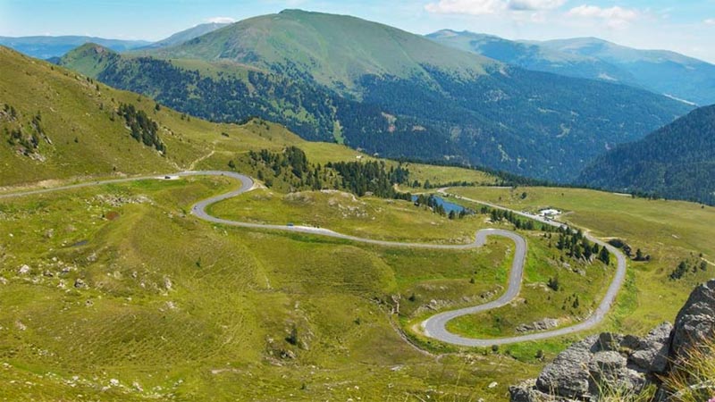 Панорамная дорога Nockalm Alpine Road в Австрии