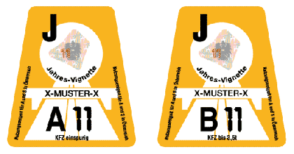 Виньетка Австрии 2011 на 1 год