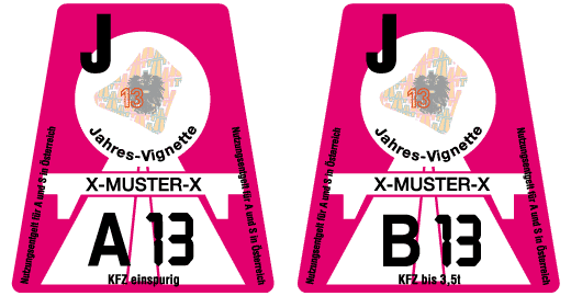 Виньетка Австрии 2013 на 1 год