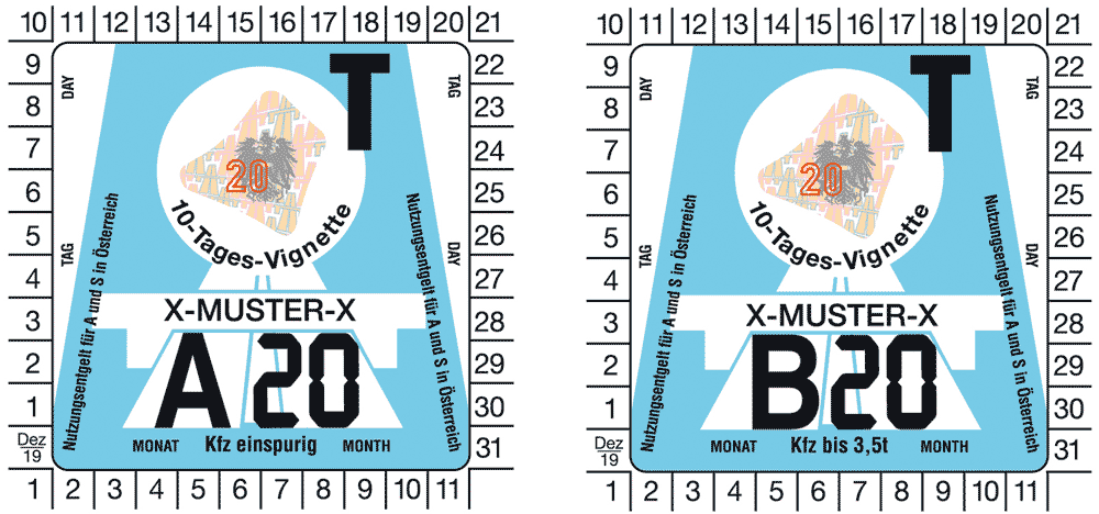 Виньетка Австрии 2020 на 10 дней
