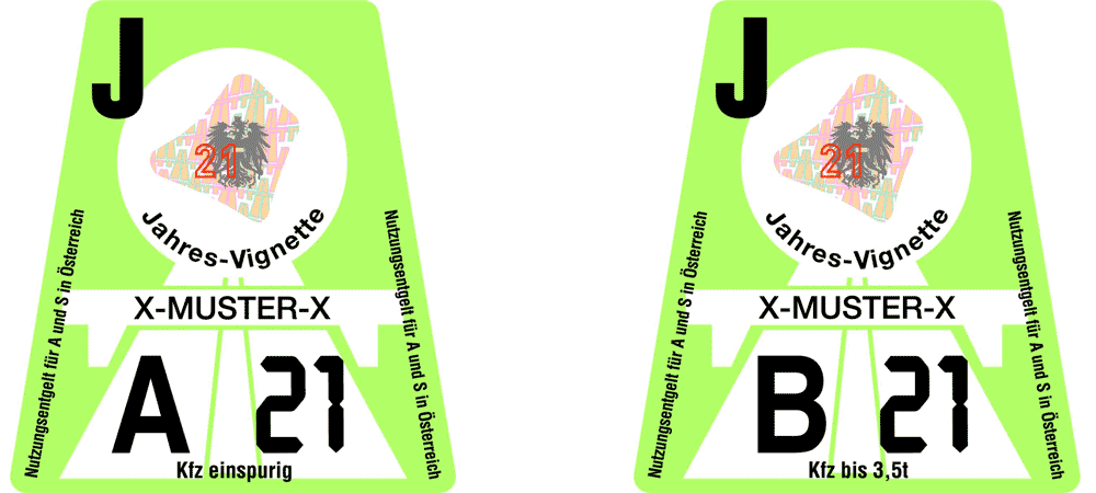 Виньетка Австрии 2021 на 1 год