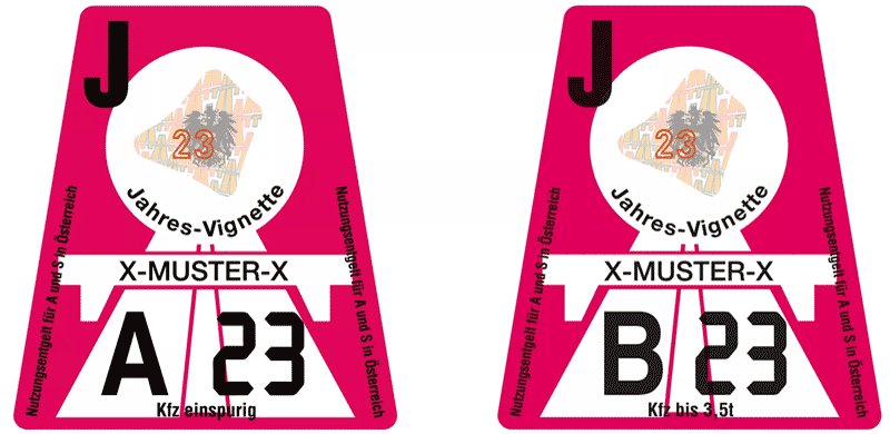 Виньетка Австрии 2023 на 1 год