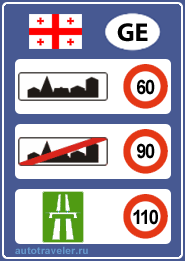 Ограничения скорости в Грузии