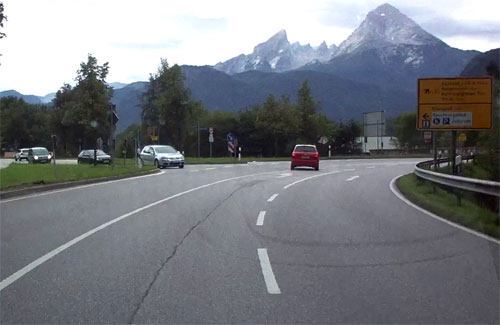 Поворот после Bischofswiesen