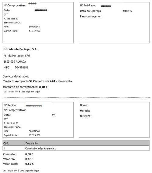 TOLLService-12 в Португалии