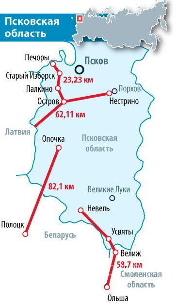 Карта платных участков в Псковской области