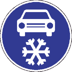 Requirements for the use of winter tires and snow chains in Europe