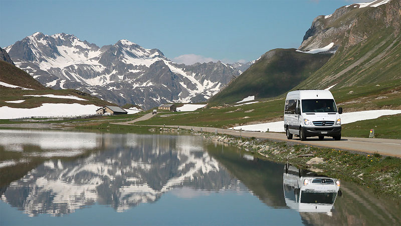Озеро на вершине перевала Albula