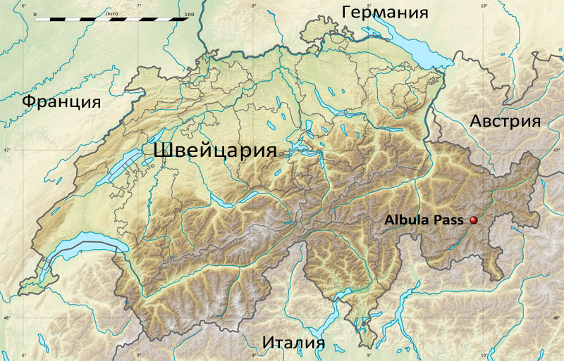 Расположение Albulapass