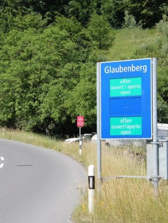 Ограничения на ТС на перевале Glaubenbergpass
