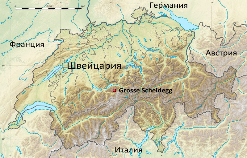 Расположение Grosse Scheidegg