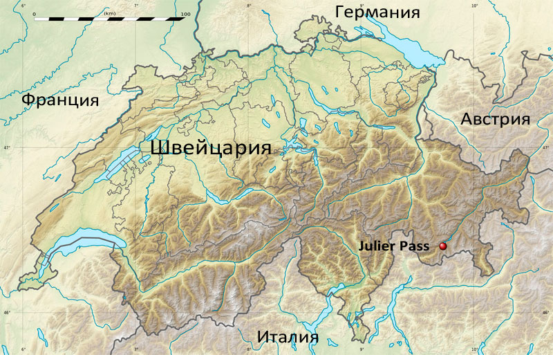 Расположение Julierpass