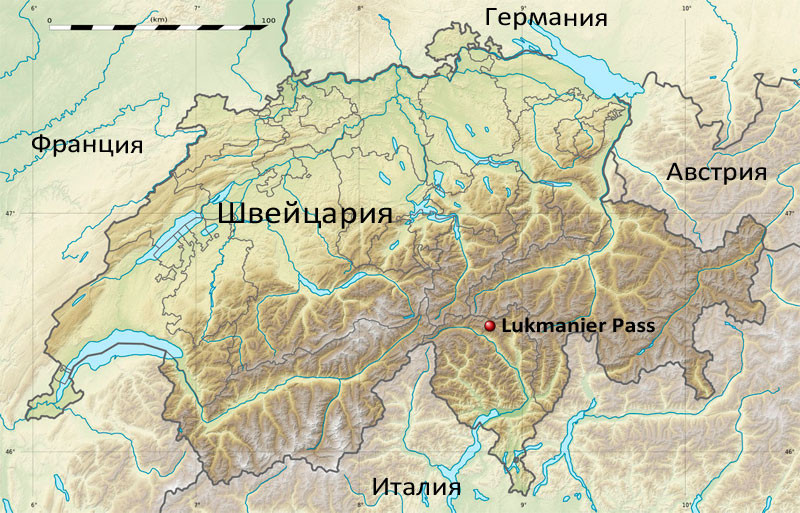 Расположение Lukmanierpass