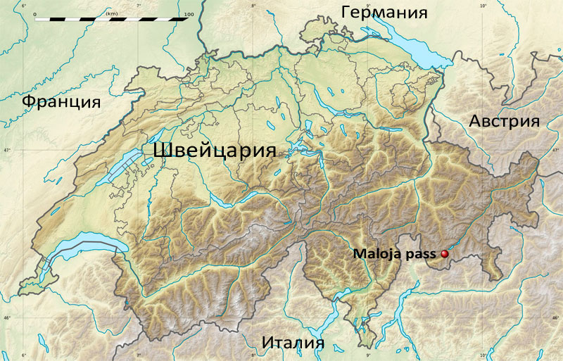 Расположение Malojapass